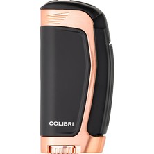 Colibri E3 3 Torch Pürmüz Siyah - Rose Gold Puro Çakmağı TR9935