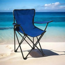 Moontime Alaçatı Living Piknik ve Kamp Sandalyesi - Mavi - 76X52X82 cm