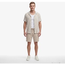 Nautica Erkek Bej Regular Fit Şort B65237T.2ND