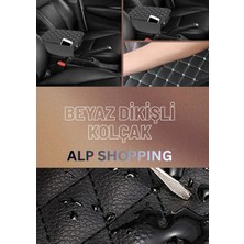 Moontime Alaçatı Fiat Brava Suni Deri Oto Kolçak Kılıfı Örtüsü Yüksek Kaliteli Süngerli Beyaz Nakışlı