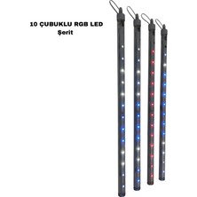 HBG Markt LED Yağmur Işığı Seti 10'lu Meteor Çubuk Dekoratif Aydınlatma
