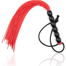 Belirtilmemiş Fetilux Tüylü Silikon 23CM Mini Kırbaç - Kırmızı