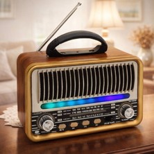 Everton RT-769 Nostaljik Bluetooth Radyo | USB / Tf Kart / Fm Radyo / Taşınabilir Retro Hoparlör