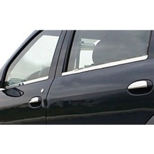 Moontime Alaçatı Renault Clio 2 Symbol 1999-2006 Uyumlu Krom Cam Çıtası - 4 Parça