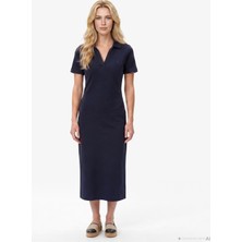 Nautica Kadın Lacivert Slim Fit Kısa Kollu Elbise 65D750T.4VN