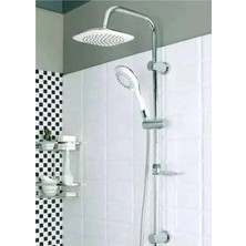 Moontime Alaçatı Beyazsu Beyaz Lüx Duş Robotu Tepe Yağmurlama Duş Seti Ikili Duş Banyo Seti 1. Kalite Duşluk