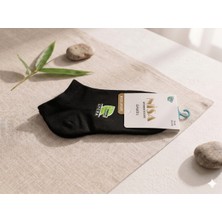 Glowilla Kadın Bambu Likralı Soket Çorap 3'lü Paket (36-40 Beden) - Siyah