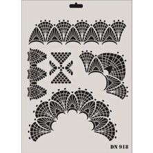 HBG Markt Rich Dantel Seri DN-918 Stencil 35X25 cm Şablon
