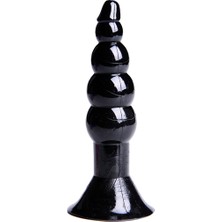 Belirtilmemiş Backpart Boğumlu Vantuzlu 11.5cm Anal Tıkaç -  Siyah