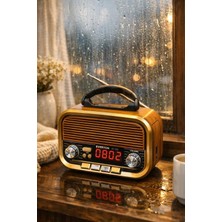 Everton RT-723 Nostalji Dijital Saatli Radyo – Bluetooth, Usb, Tf Kart Destekli Fm/am/sw Radyo