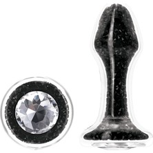 Belirtilmemiş Backpart Yıldız Tozu Içi Kristalli Cam Anal Tıkaç - Siyah