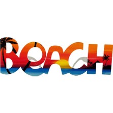 HBG Markt Mey Ithalat® Beach Yazılı Parti Gözlüğü Yaza Merhaba Hawaii Show Gözlüğü 19X6 cm