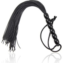 Belirtilmemiş Fetilux Tüylü Silikon 23CM Mini Kırbaç - Siyah