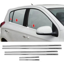 Moontime Alaçatı Hyundai I20 Krom Cam Çıtası 6 Prç 2008-2014 Uyumlu Paslanmaz Çelik