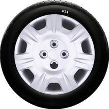 Moontime Alaçatı Volkswagen Uyumlu 14 Inc Kırılmaz Sks Jant Kapağı 1 Takım 4 Adet NO:220