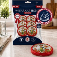 Sarkap Hijyenik Paketli 8'li 82 mm Klik Kavanoz Kapak - Kahverengi Şef