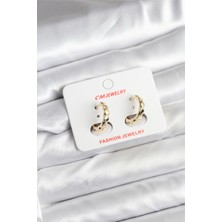 14K Gold Renk Kaplama cm Kadın Küpe 5886