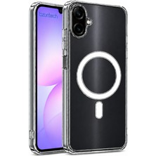 Bzontech Samsung Galaxy A07 Uyumlu Yumuşak Magsafe Kablosuz Şarj Destekli Şeffaf Kılıf Kamera Için Yükseltilmiş Çerçeve