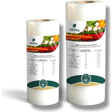 Asitan Ev Tipi Gofrajlı Rulo Vakum Poşeti 20 cm 1 Adet - 30 cm 1 Adet Toplam 2 Rulo