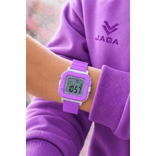 Jaga Unisex Dijital Çocuk Kol Saati 50 mt Su Geçirmez Spor Silikon Kordonlu Alarm-Kronometreli Jg.3