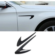 Moontime Alaçatı Mercedes Tip Çamurluk Havalandırma Venti Uzun Parlak Siyah NKT84