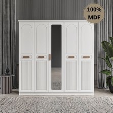 Flances Pera 5 Kapak Mdf Gardırop