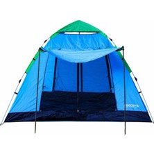 Freecamp Inventor 4 Kişilik Otomatik Çadır-Mavi-Yeşil