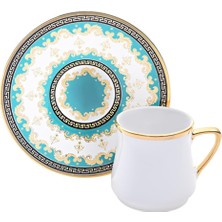 Asitan Türk Kahvesi Fincanı 6'li Set, Eftalya, Renkli