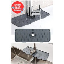 Moontime Alaçatı Silikon Musluk Drenaj Mat Mutfak Lavabo Sıçrama Koruması Çok Fonksiyonlu Hızlı Kuruyan Musluk Stand