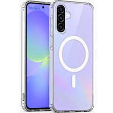 Bzontech Samsung Galaxy A36 5G / A56 5G Uyumlu Yumuşak Magsafe Kablosuz Şarj Destekli Şeffaf Kılıf Kamera Için Yükseltilmiş Çerçeve