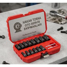 ALWAYSSPEED - Arm - 1/2 Darbeli  Twist Lokma Seti Hasarlı Civata Somun Sökme 16 Parça