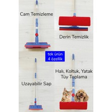 Moontime Alaçatı Çok Amaçlı Pratik Cam Temizleyici Kıl Tüy Toplayıcı Halı Kanepe Koltuk Temizleyici Döner Başlıklı