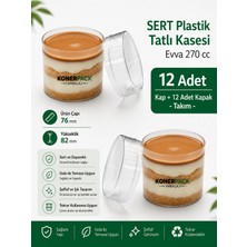 Moontime Alaçatı 12 Adet Kapaklı Sert Plastik Magnolya Kasesi 270 cc