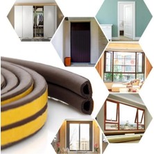 Moontime Alaçatı Kapı ve Pencere Izolasyon Bandı/fitili 5 Metre x 2 (10MT) Kahverengi Bondit Pencere Yalıtım Bandı