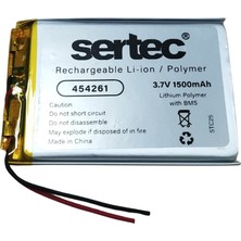 ALK Sertec 454261 3.7V 1500 Mah Li-Polymer Pil (DEVRELI/1.5A)