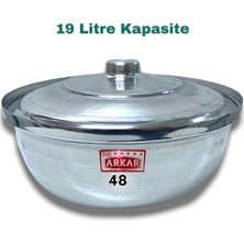 Moontime Alaçatı Alüminyum Helvane Tencere Büyük Boy 19 Litre 48 cm