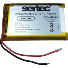 ALK Sertec 855080 3.7V 4000MAH Li-Polymer Pil (DEVRELI/1.5A)