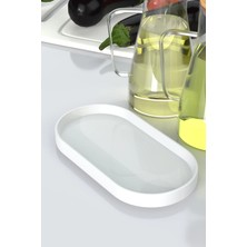 Moontime Alaçatı Beyaz Granit Yağdanlık Altlığı,yağdanlık Standı,mutfak ve Banyo Organizer (Orta Boy)