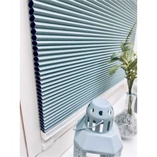 Moontime Alaçatı %100 Karartma Turkuaz Mavi Honeycomb Plise Perde (Isteğe Bağlı Kancalı ve Ya Vidalı)