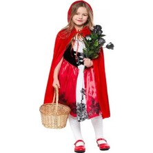 Melonika Kırmızı Başlıklı Kız Şapkalı Pelerin 90 cm