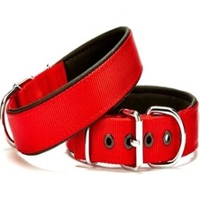 Melonika Köpek Tasması Softlu 3 cm x 65 cm Kırmızı