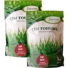 Ulusoy 2 Adet 6 Karışım Çim Tohumu 6 Mix Ithal Çim Tohumu 2 x 1 kg Ambalajında