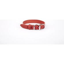 Melonika Deri El Yapımı Köpek Boyun Tasması 2X30-35 cm Kırmızı