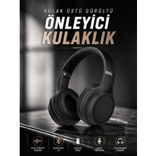 Kulak Üstü Kablosuz Bluetooth Kulaklık Gürültü Önleyici Ayarlanabilir - Lisinya