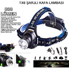 Melonika 800 Lümen Tx6 Şarjlı Zoomlu Kafa Feneri WT-120