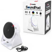Go İthalat Soundpad 5ın1 - 5W - 2000MAH Temas Ile Ses Yükseltme - Telefon Stand - Usb-C Şarj Beyaz Indiksiyon Ses Yükseltici Bluetooth Hoparlör Speaker EKD-S11 (5263)