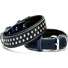 Melonika Konforlu Deri  Kristal Taşlı Köpek Boyun Tasması 2 x 28-34 cm Mi