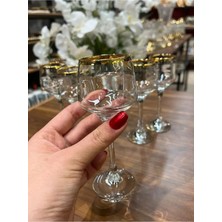Moontime Alaçatı Kahve Yanı Su Bardağı 6lı Gold Yaldızlı 80 ml