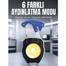 Araç Kamp Outdoor ve Tamir Işleri Için Çok Amaçlı Cob LED Şarjlı Kurtarma ve Çalışma Feneri - Lisinya