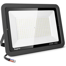 Bapro 200 W LED Dış Mekan Spotu, 6000 K Dış Mekan LED Spot Işığı, Soğuk Beyaz LED Spot Işığı, 20.000 Lm Sü